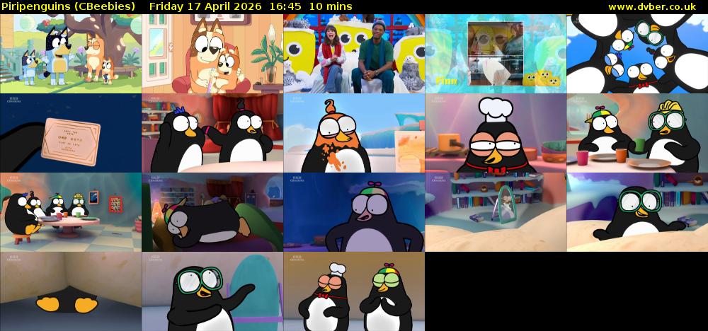 Piripenguins (CBeebies) Friday 17 April 2026 16:45 - 16:55