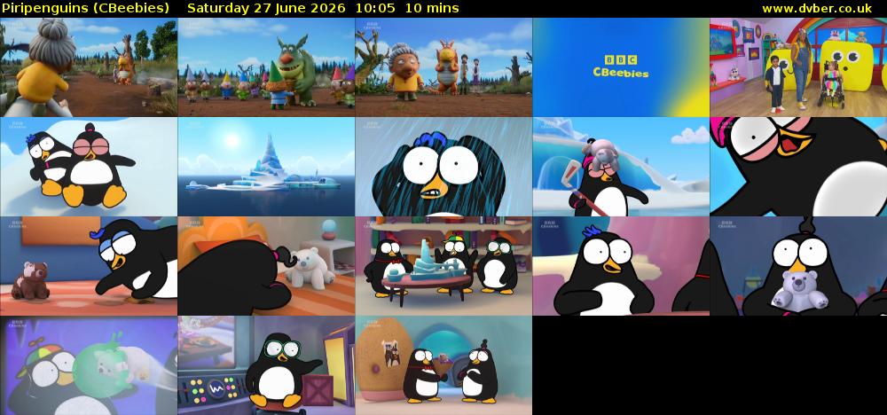 Piripenguins (CBeebies) Saturday 27 June 2026 10:05 - 10:15