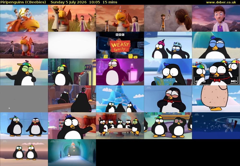 Piripenguins (CBeebies) Sunday 5 July 2026 10:05 - 10:20