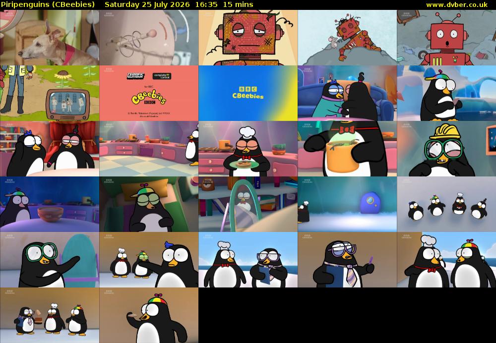 Piripenguins (CBeebies) Saturday 25 July 2026 16:35 - 16:50