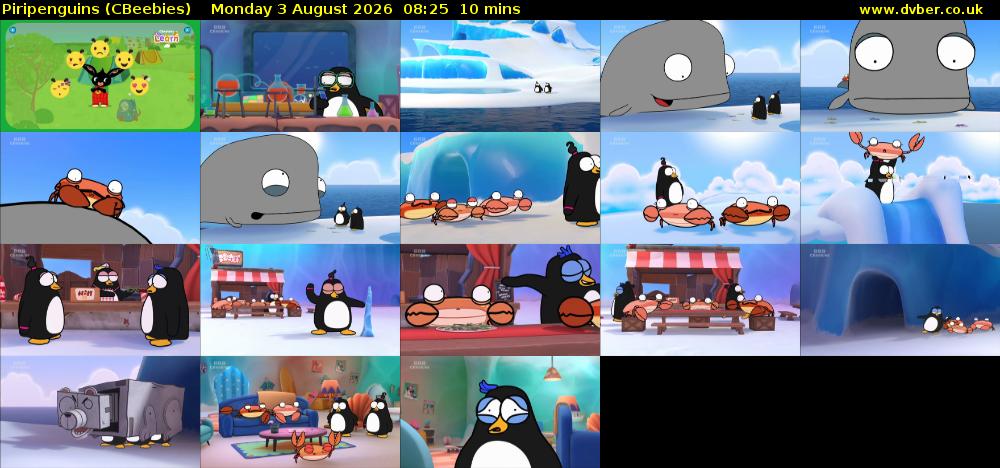 Piripenguins (CBeebies) Monday 3 August 2026 08:25 - 08:35