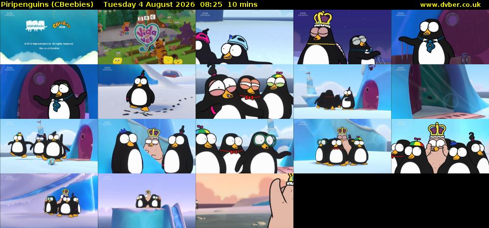 Piripenguins (CBeebies) Tuesday 4 August 2026 08:25 - 08:35