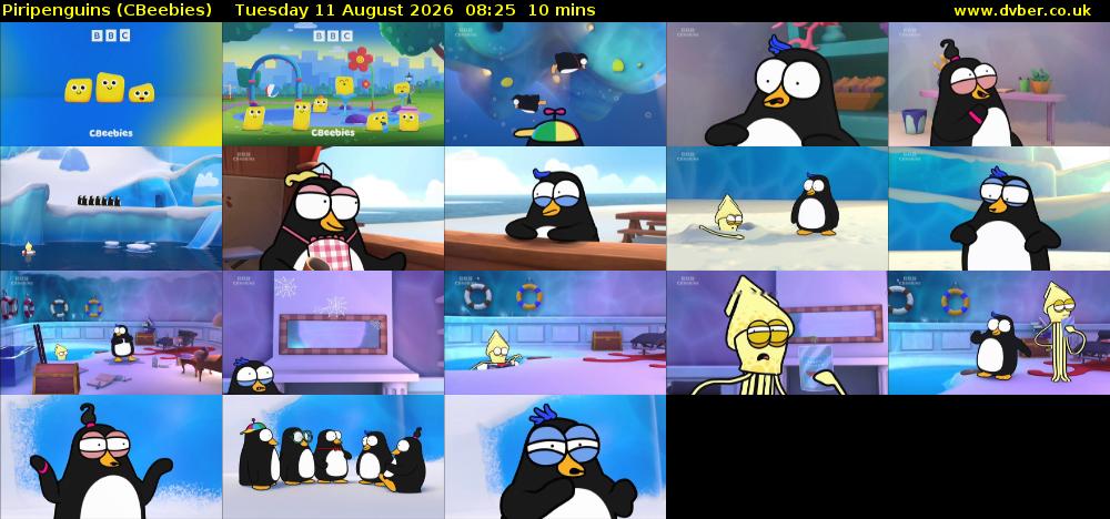 Piripenguins (CBeebies) Tuesday 11 August 2026 08:25 - 08:35