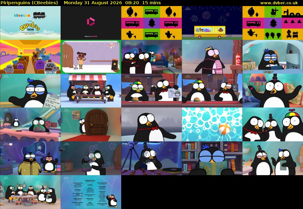 Piripenguins (CBeebies) Monday 31 August 2026 08:20 - 08:35