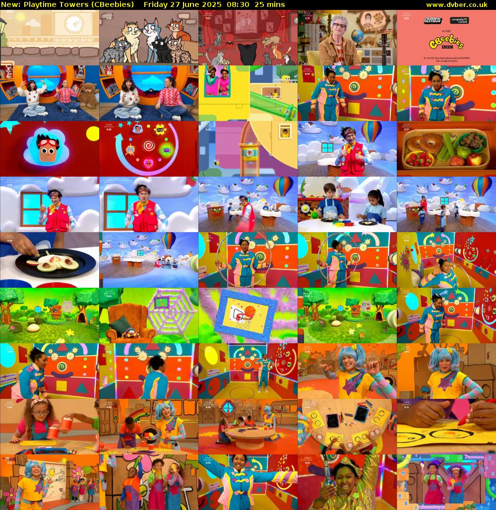 Playtime Towers (CBeebies) Friday 27 June 2025 08:30 - 08:55