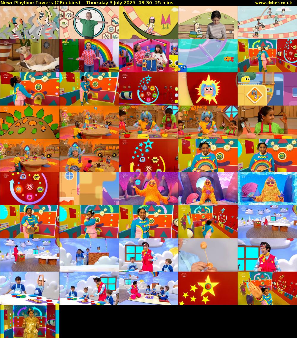 Playtime Towers (CBeebies) Thursday 3 July 2025 08:30 - 08:55