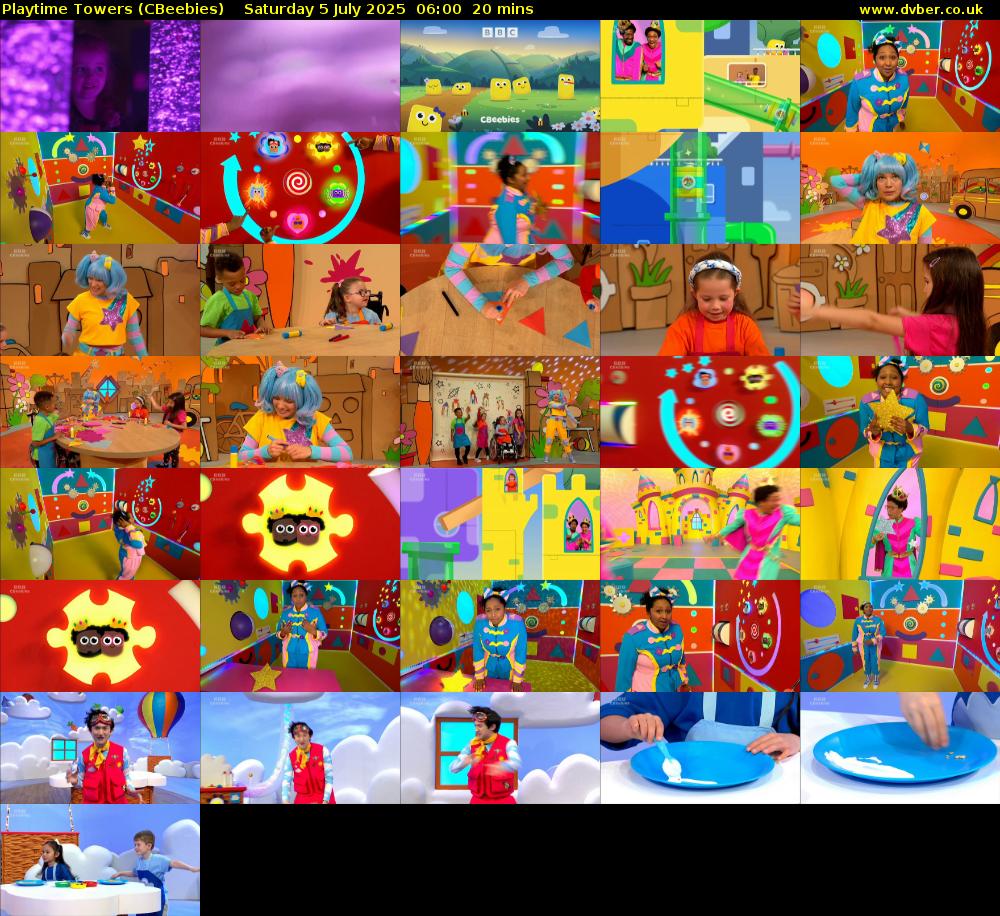Playtime Towers (CBeebies) Saturday 5 July 2025 06:00 - 06:20