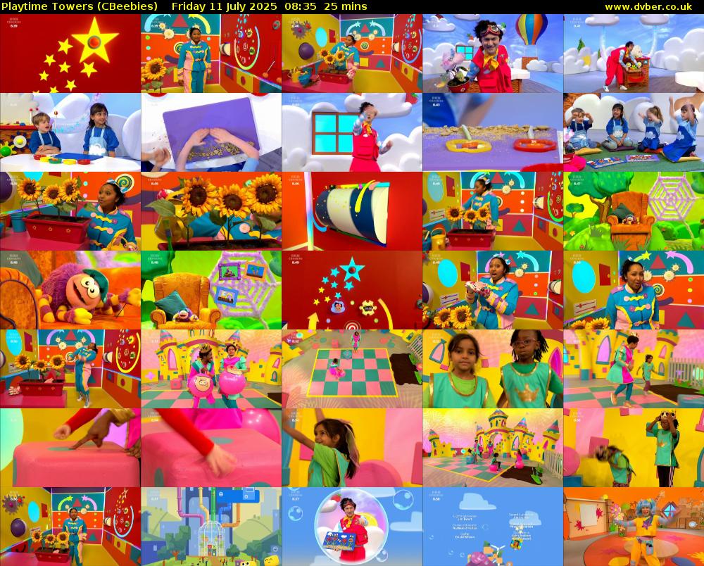 Playtime Towers (CBeebies) Friday 11 July 2025 08:35 - 09:00