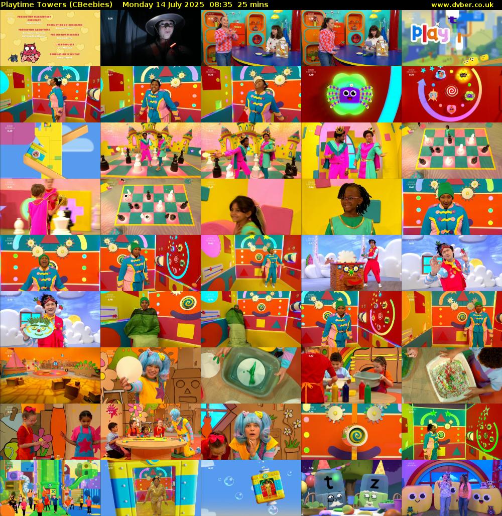 Playtime Towers (CBeebies) Monday 14 July 2025 08:35 - 09:00