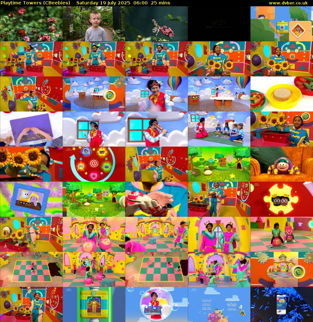 Playtime Towers (CBeebies) Saturday 19 July 2025 06:00 - 06:25