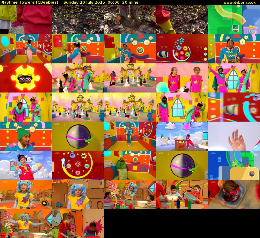 Playtime Towers (CBeebies) Sunday 20 July 2025 06:00 - 06:20
