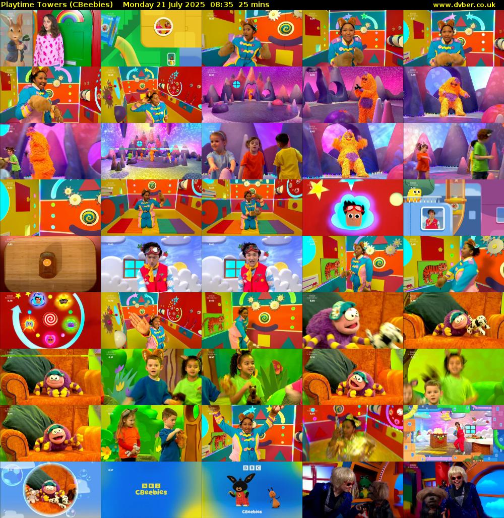 Playtime Towers (CBeebies) Monday 21 July 2025 08:35 - 09:00