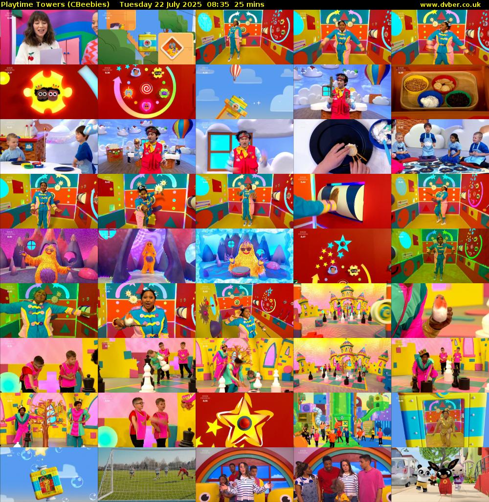 Playtime Towers (CBeebies) Tuesday 22 July 2025 08:35 - 09:00