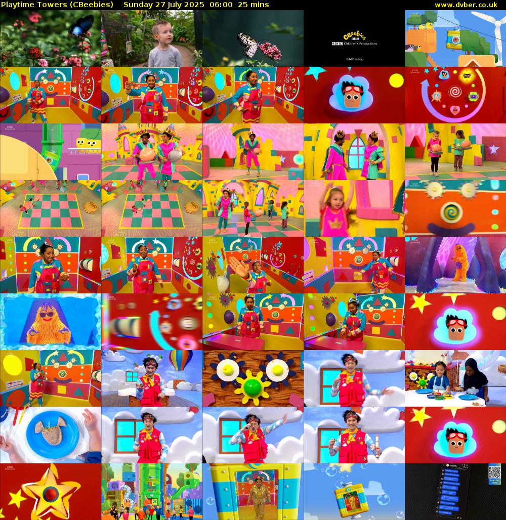 Playtime Towers (CBeebies) Sunday 27 July 2025 06:00 - 06:25
