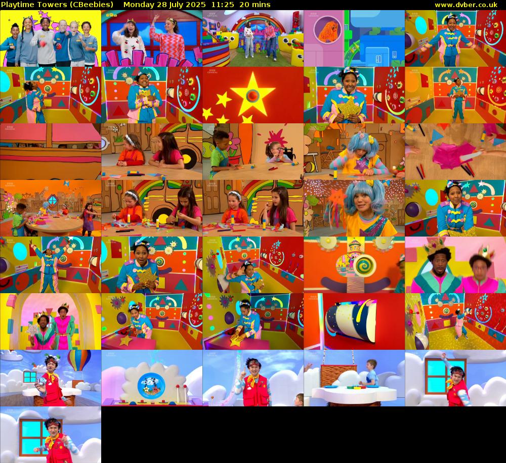 Playtime Towers (CBeebies) Monday 28 July 2025 11:25 - 11:45