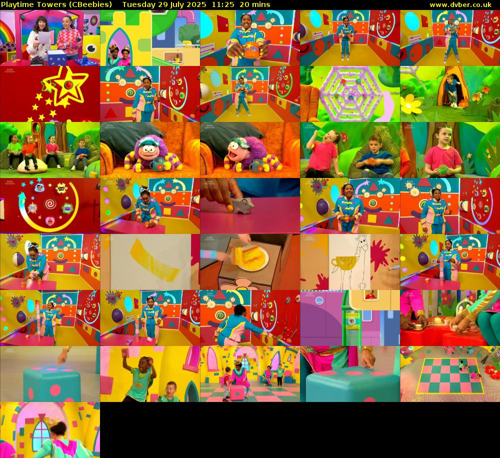 Playtime Towers (CBeebies) Tuesday 29 July 2025 11:25 - 11:45