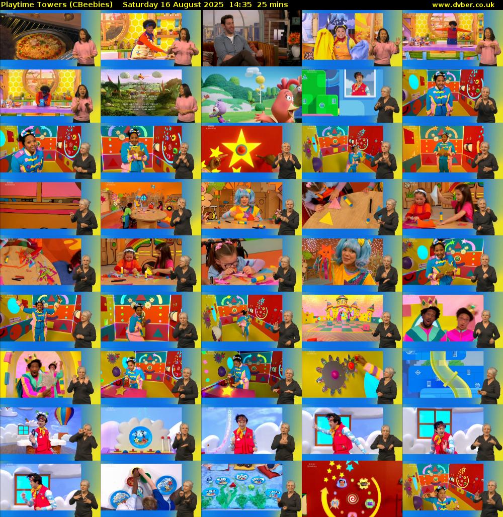 Playtime Towers (CBeebies) Saturday 16 August 2025 14:35 - 15:00
