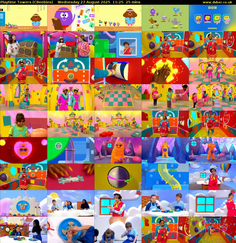 Playtime Towers (CBeebies) Wednesday 27 August 2025 11:25 - 11:50