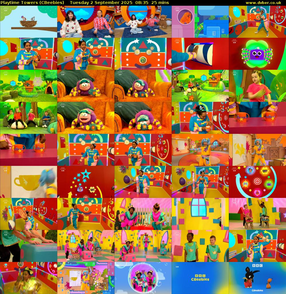 Playtime Towers (CBeebies) Tuesday 2 September 2025 08:35 - 09:00