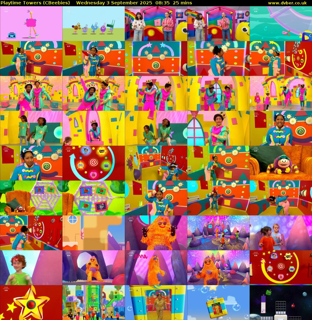 Playtime Towers (CBeebies) Wednesday 3 September 2025 08:35 - 09:00
