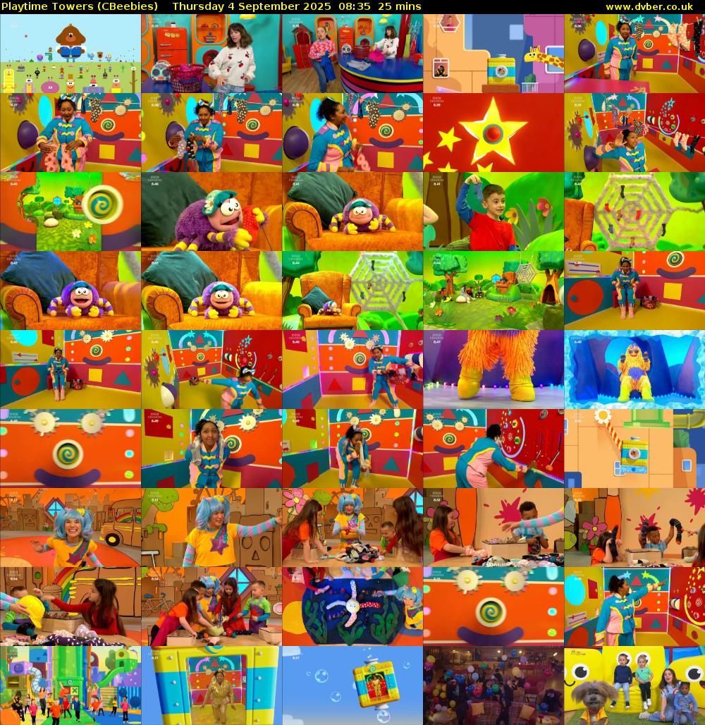 Playtime Towers (CBeebies) Thursday 4 September 2025 08:35 - 09:00