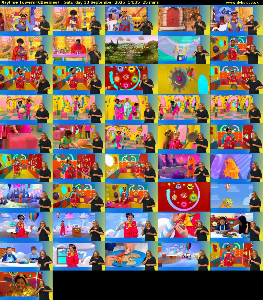 Playtime Towers (CBeebies) Saturday 13 September 2025 14:35 - 15:00