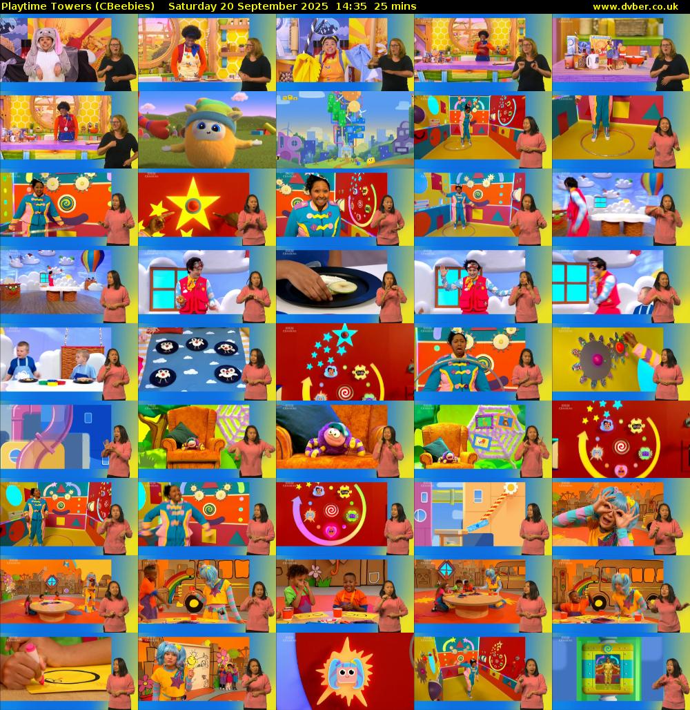 Playtime Towers (CBeebies) Saturday 20 September 2025 14:35 - 15:00