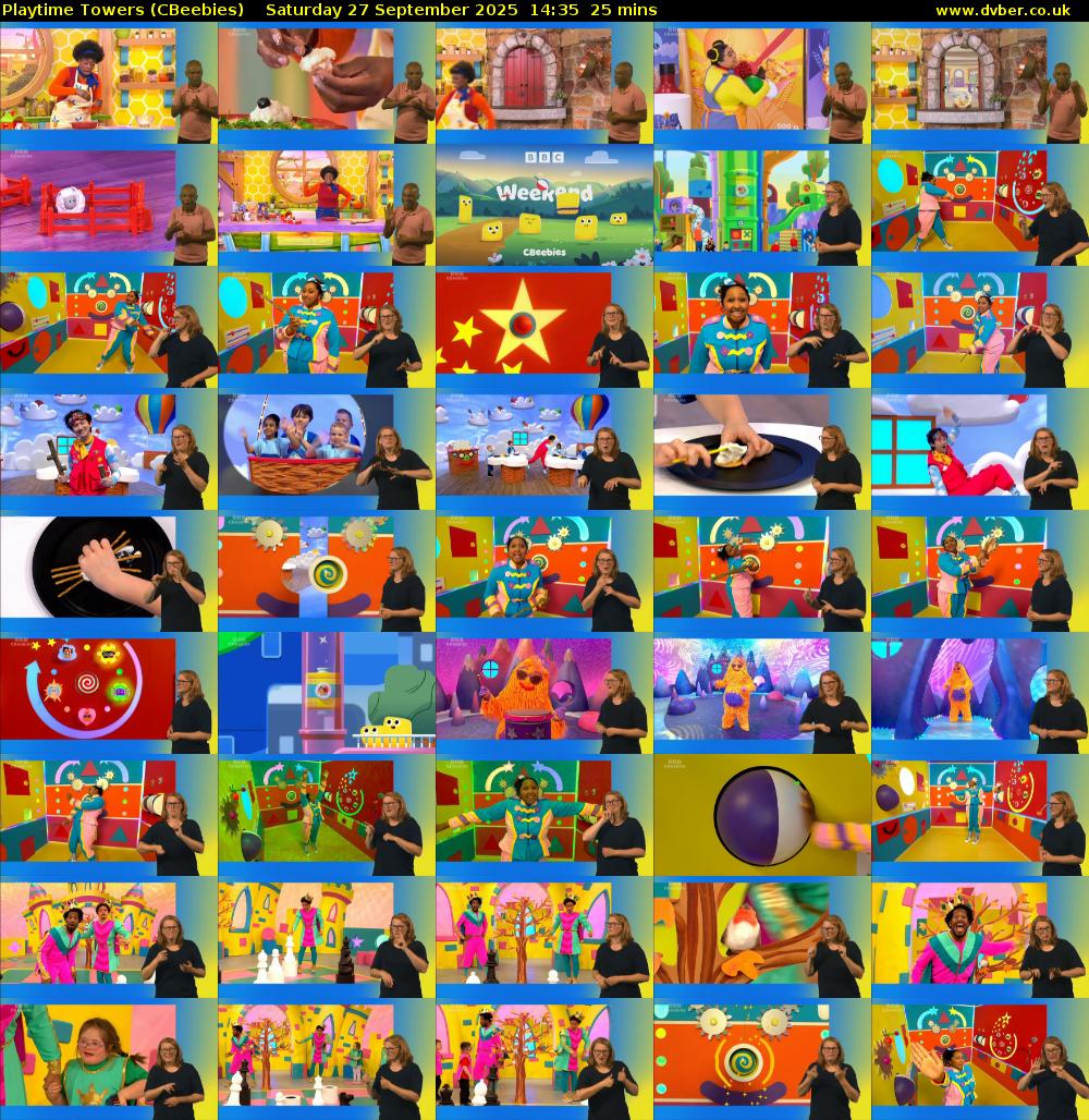 Playtime Towers (CBeebies) Saturday 27 September 2025 14:35 - 15:00