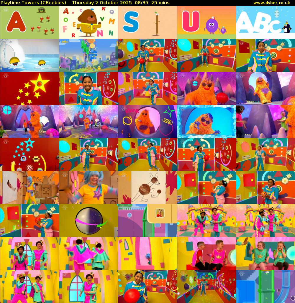 Playtime Towers (CBeebies) Thursday 2 October 2025 08:35 - 09:00