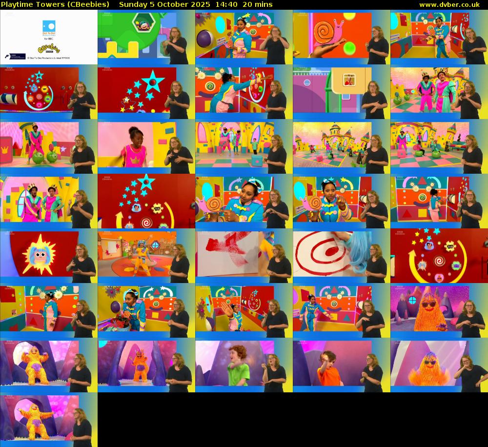 Playtime Towers (CBeebies) Sunday 5 October 2025 14:40 - 15:00