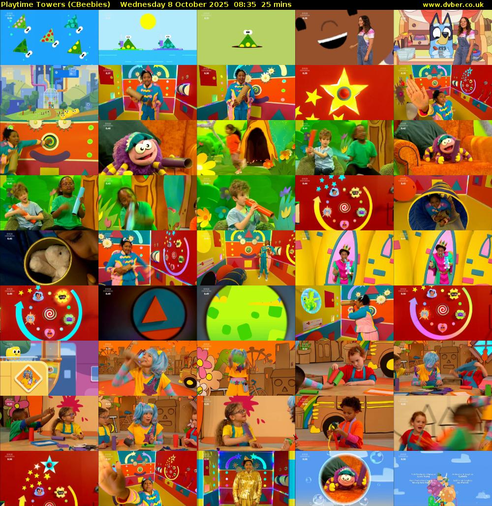 Playtime Towers (CBeebies) Wednesday 8 October 2025 08:35 - 09:00
