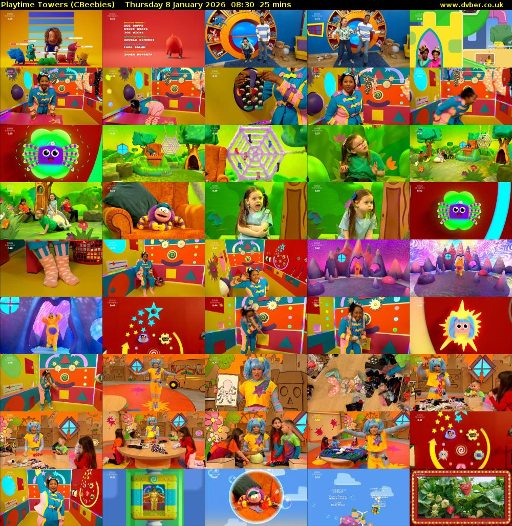 Playtime Towers (CBeebies) Thursday 8 January 2026 08:30 - 08:55