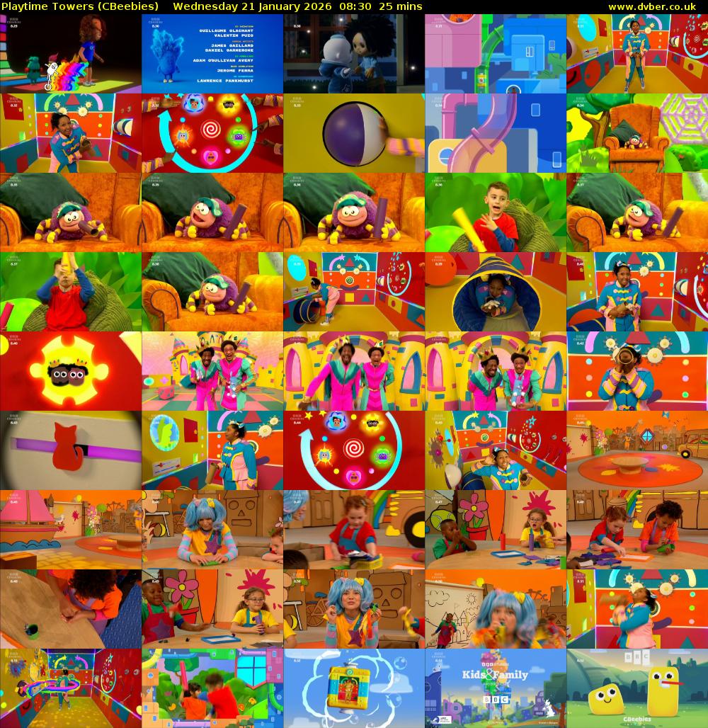 Playtime Towers (CBeebies) Wednesday 21 January 2026 08:30 - 08:55