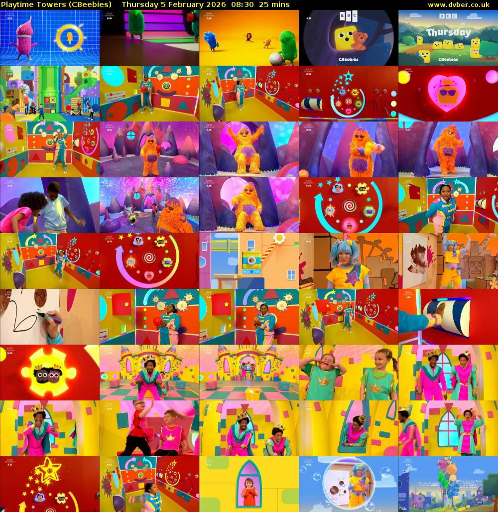 Playtime Towers (CBeebies) Thursday 5 February 2026 08:30 - 08:55