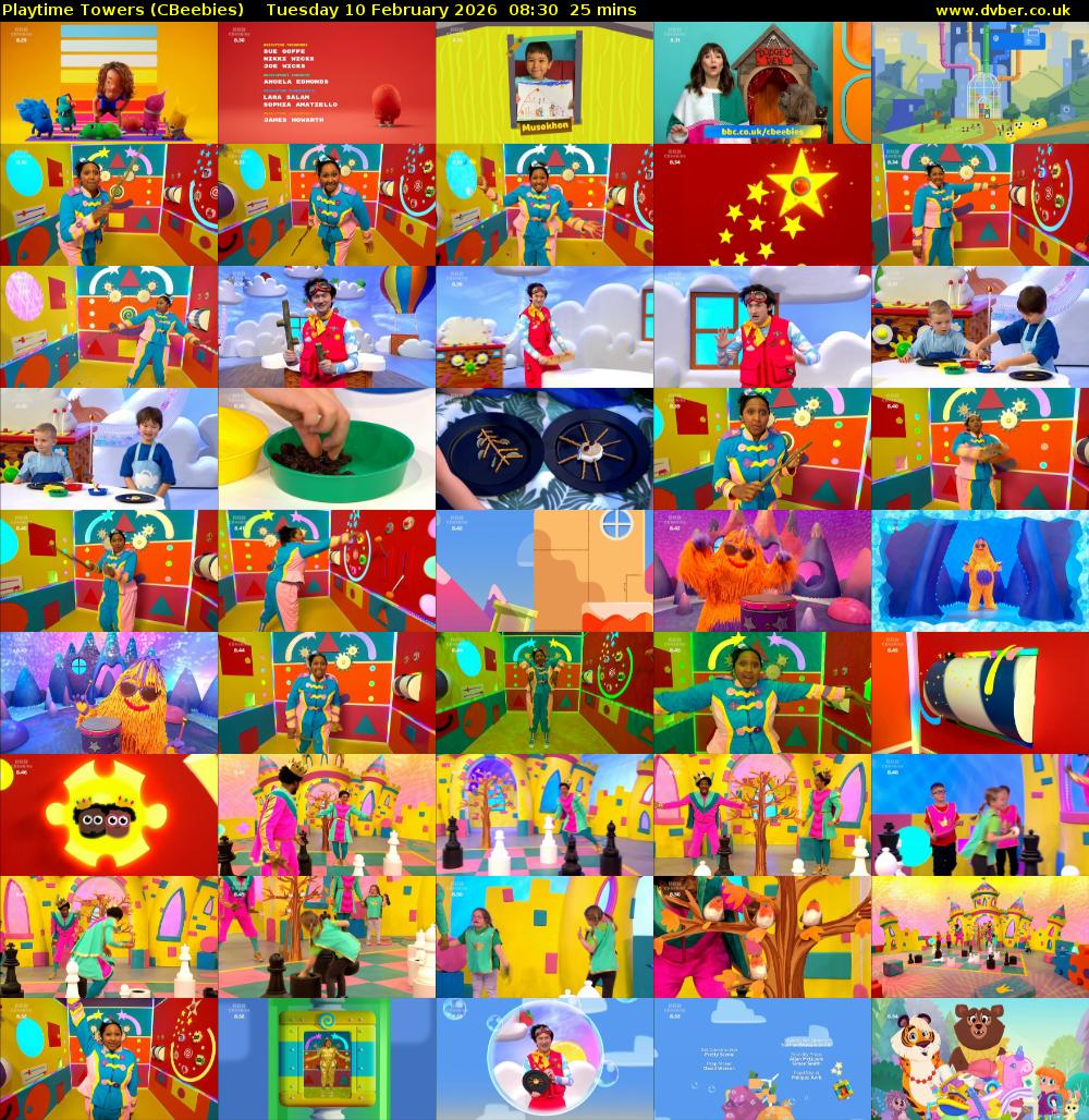 Playtime Towers (CBeebies) Tuesday 10 February 2026 08:30 - 08:55