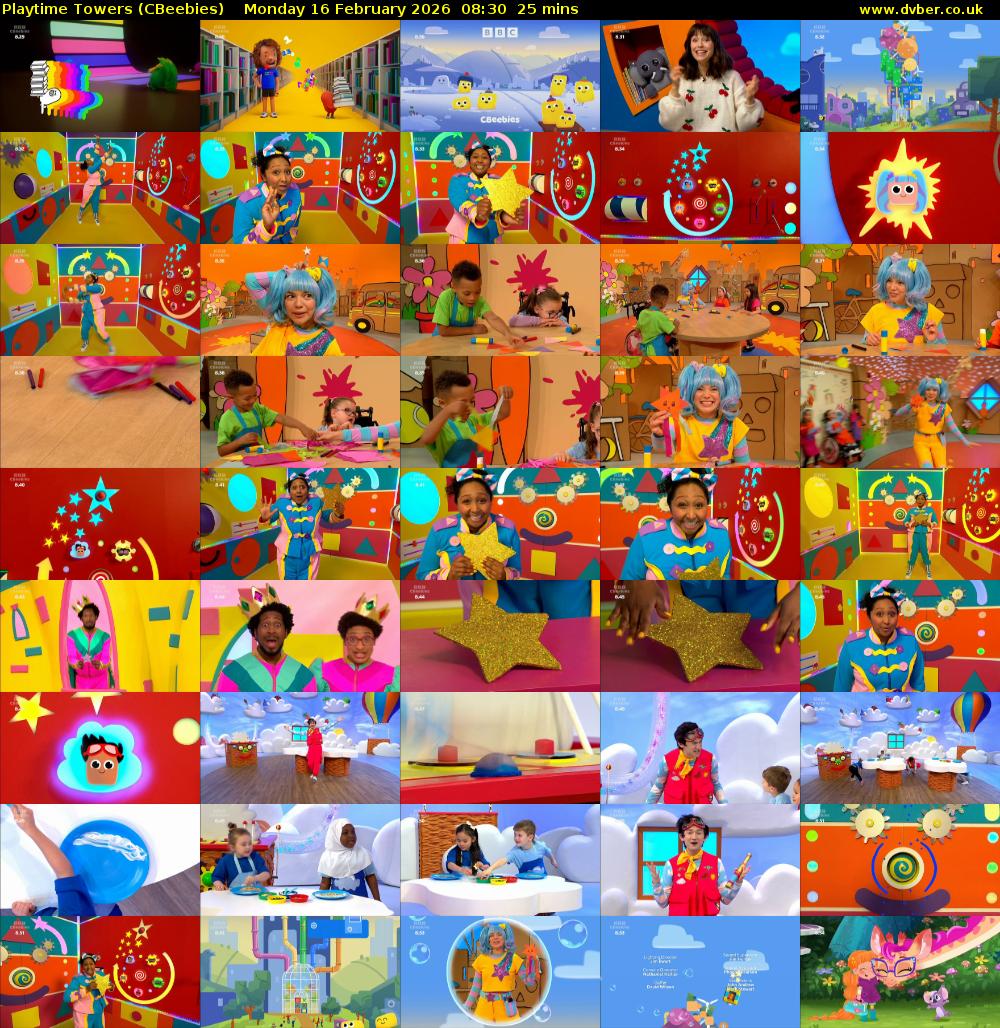 Playtime Towers (CBeebies) Monday 16 February 2026 08:30 - 08:55