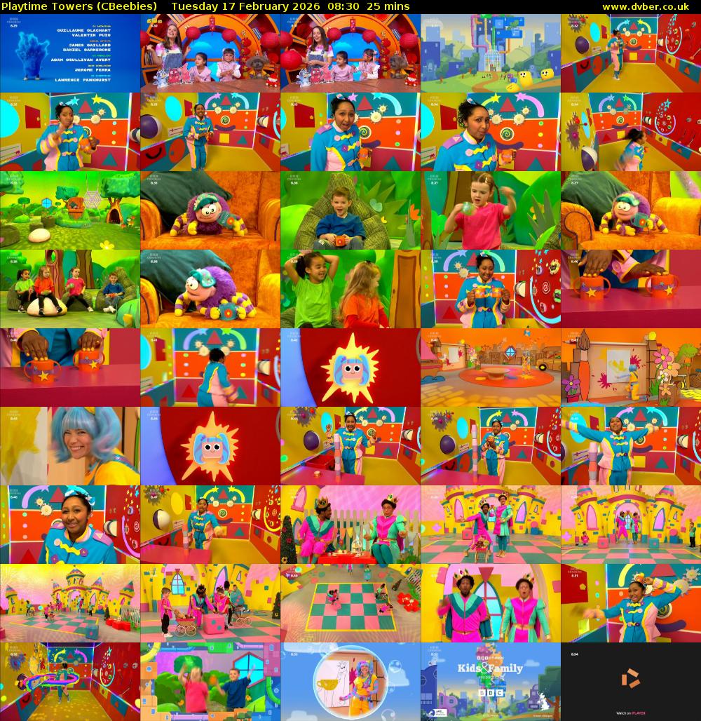 Playtime Towers (CBeebies) Tuesday 17 February 2026 08:30 - 08:55