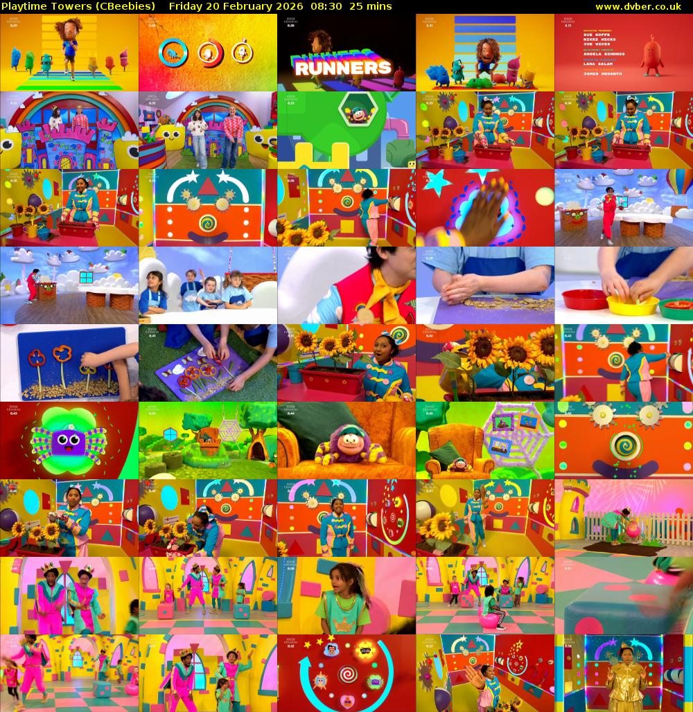 Playtime Towers (CBeebies) Friday 20 February 2026 08:30 - 08:55