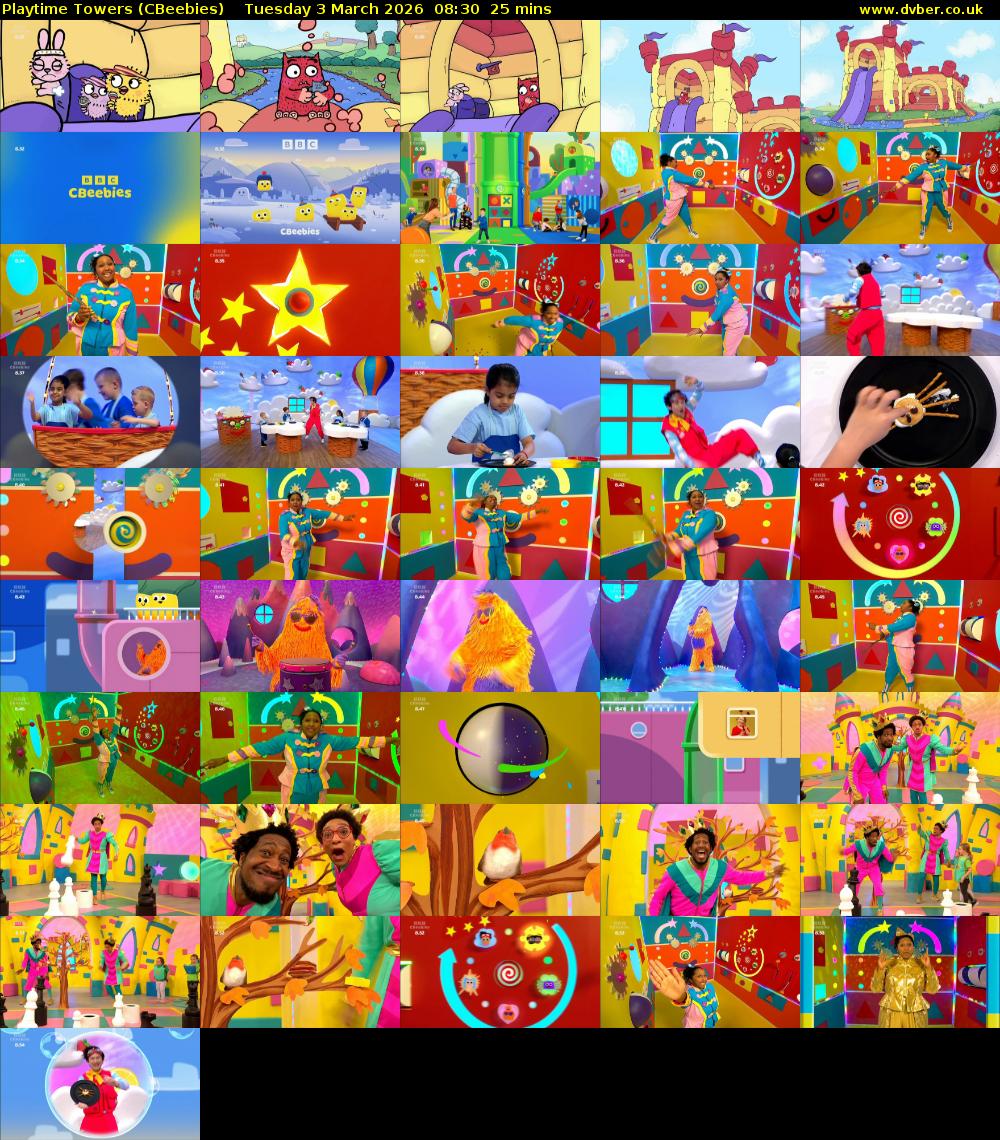 Playtime Towers (CBeebies) Tuesday 3 March 2026 08:30 - 08:55