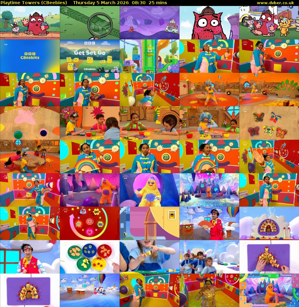 Playtime Towers (CBeebies) Thursday 5 March 2026 08:30 - 08:55