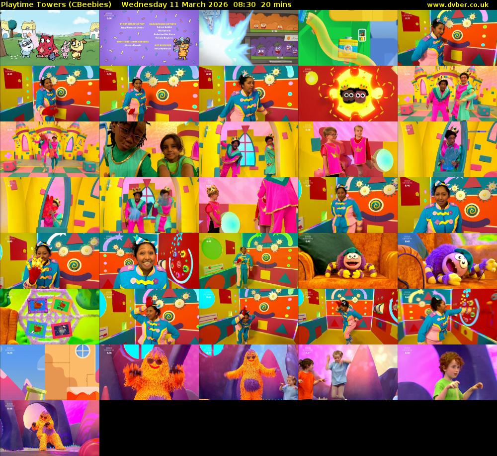 Playtime Towers (CBeebies) Wednesday 11 March 2026 08:30 - 08:50