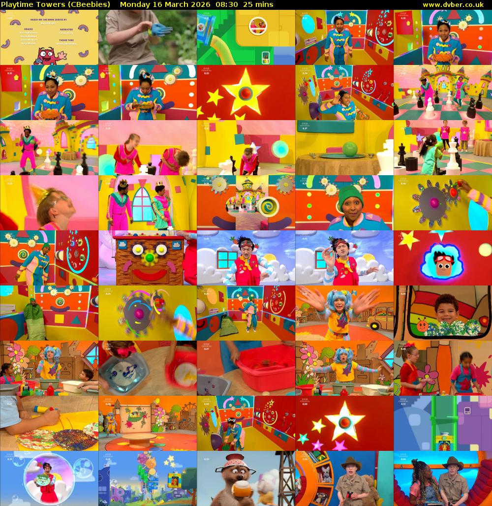 Playtime Towers (CBeebies) Monday 16 March 2026 08:30 - 08:55