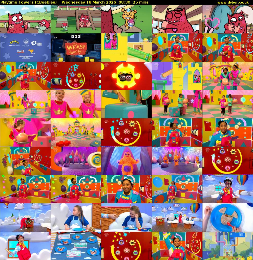 Playtime Towers (CBeebies) Wednesday 18 March 2026 08:30 - 08:55