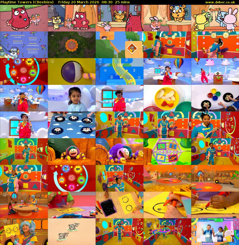 Playtime Towers (CBeebies) Friday 20 March 2026 08:30 - 08:55