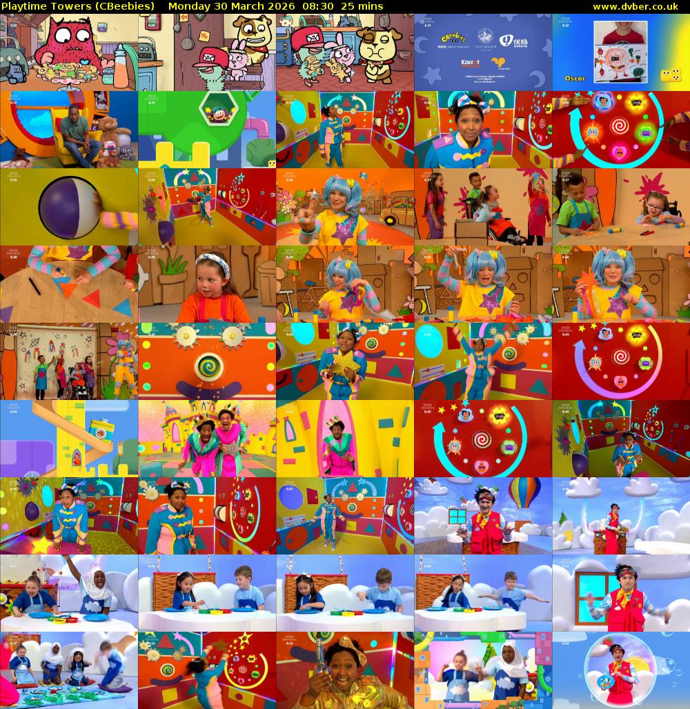 Playtime Towers (CBeebies) Monday 30 March 2026 08:30 - 08:55
