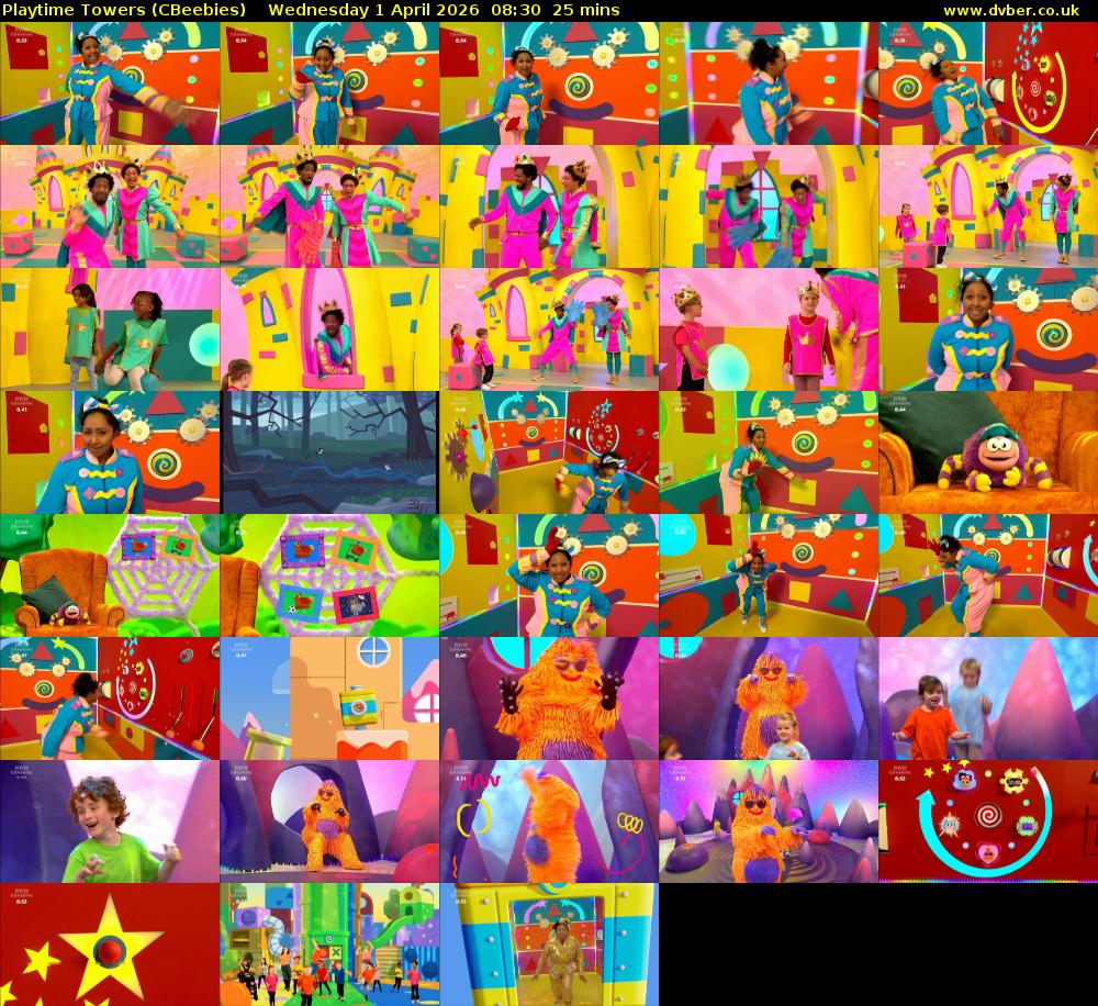 Playtime Towers (CBeebies) Wednesday 1 April 2026 08:30 - 08:55