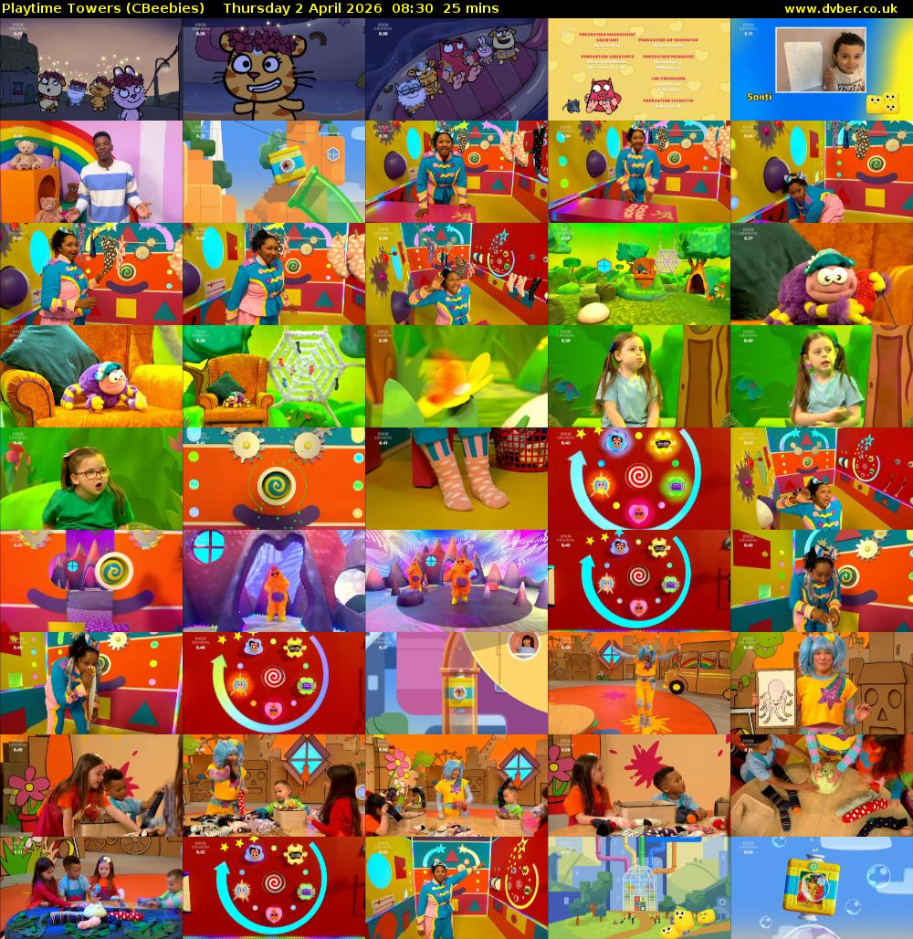 Playtime Towers (CBeebies) Thursday 2 April 2026 08:30 - 08:55