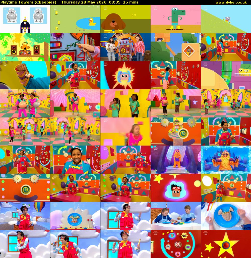 Playtime Towers (CBeebies) Thursday 28 May 2026 08:35 - 09:00
