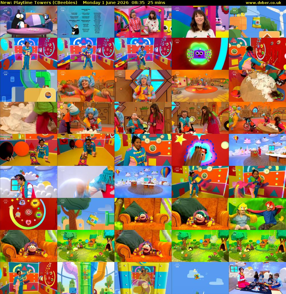 Playtime Towers (CBeebies) Monday 1 June 2026 08:35 - 09:00