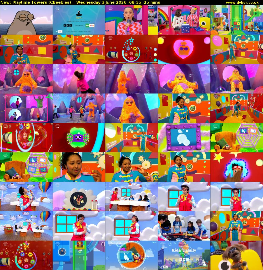 Playtime Towers (CBeebies) Wednesday 3 June 2026 08:35 - 09:00